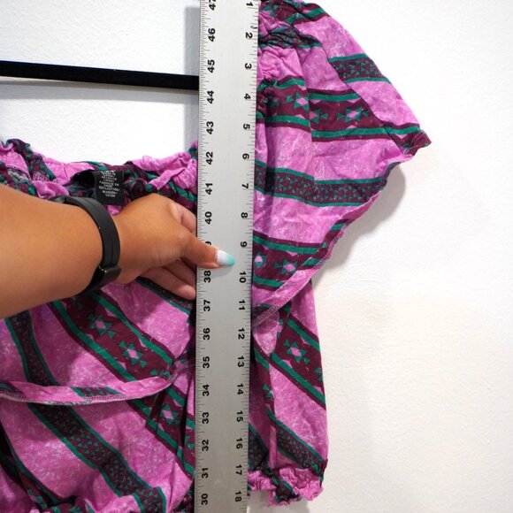 Wrangler Retro Pink Aztec Crop Top - Picture 7 of 8